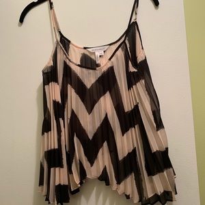 Black & Nude sheer crop tank top